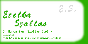 etelka szollas business card