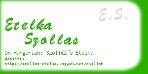 etelka szollas business card